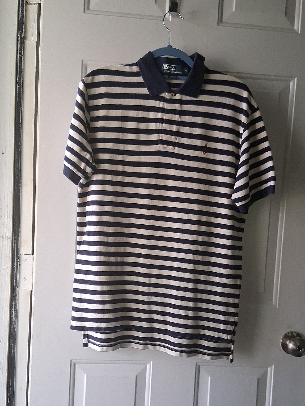 Polo by Ralph Lauren Navy and White Striped Polo